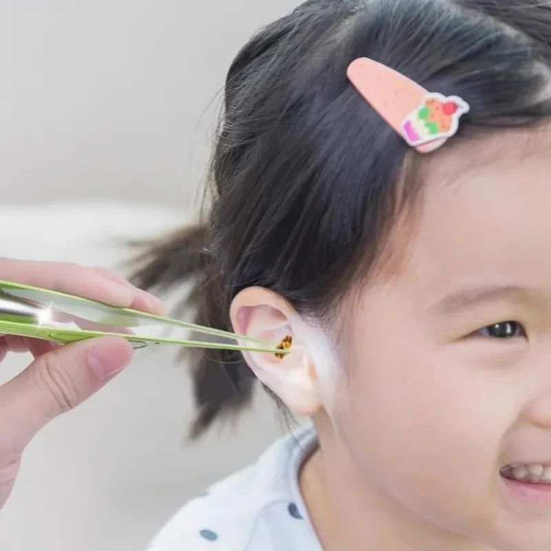 LED Flash Light Ear Wax Curette Picker Visual Children Earpick Eer Wax Dig Remover Ear Nose Novel Tweezer Baby Ear Cleaner Spoon