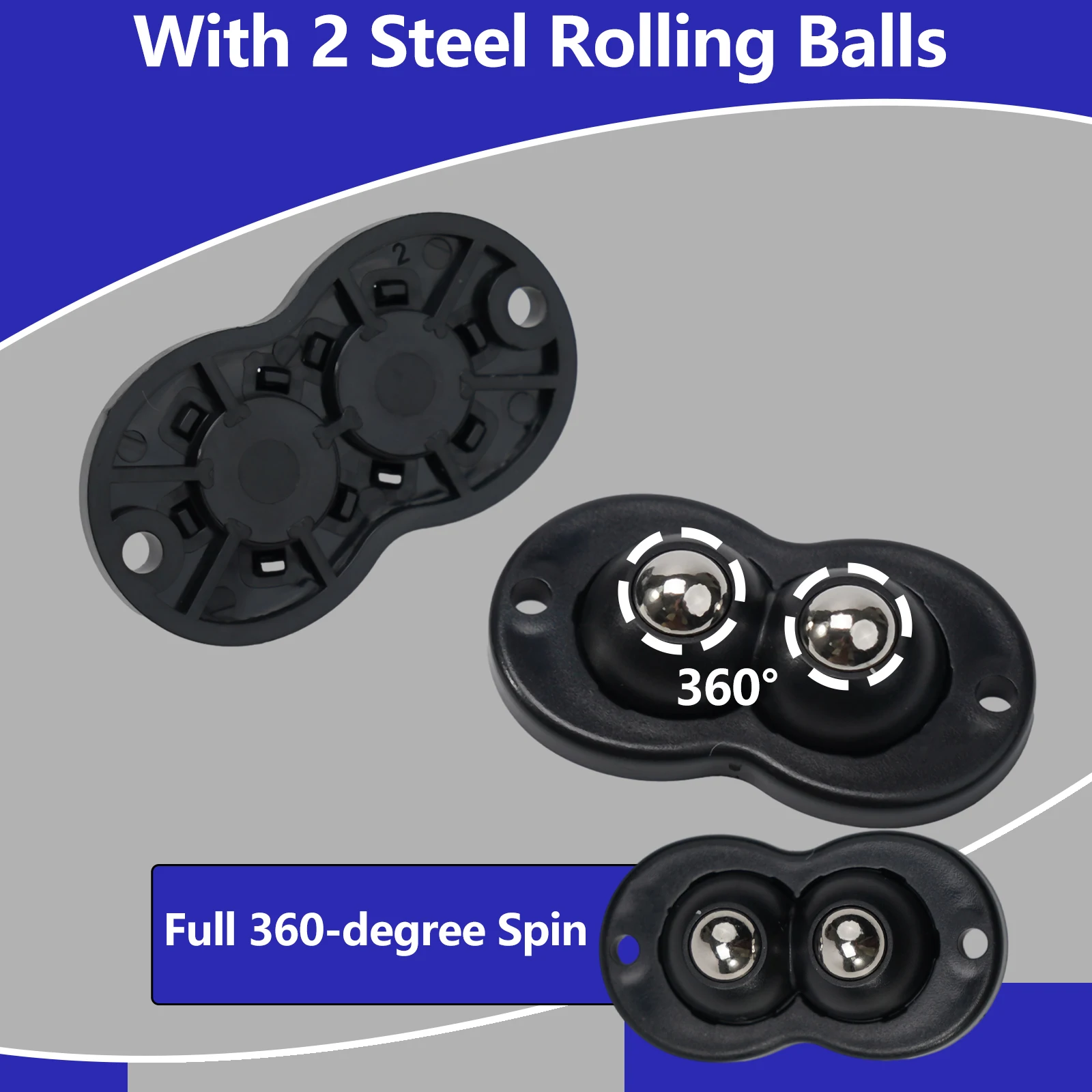 Flat Wheels for mini Ball Rollers for Furniture Easy Installation Increased Load Capacity 8/16Pcs  Flat Wheels