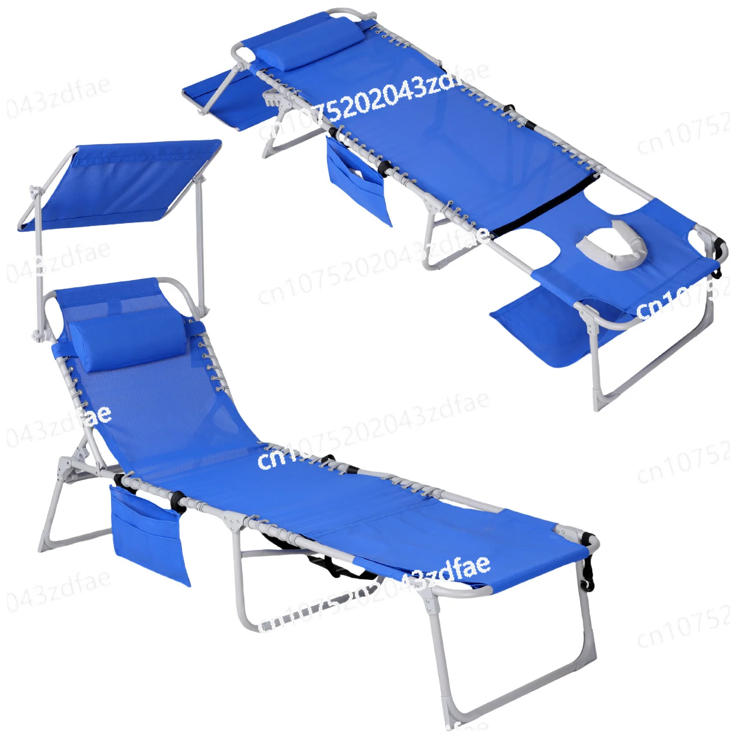 

Beach camping folding chair tanning sunbathing camping office multi-gear adjustable courtyard folding lounge chair