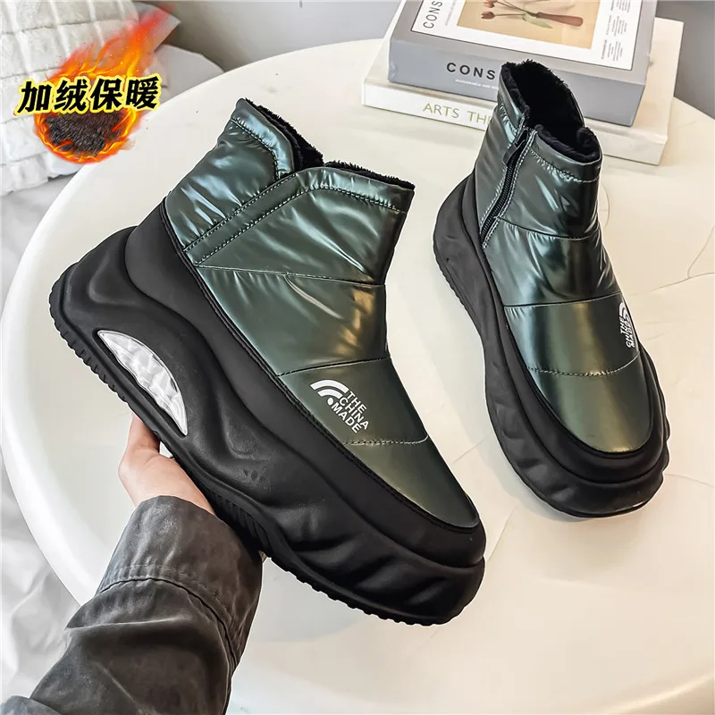 Outdoor Men Flat Ankle Short Boots Solid Cowhide Minimalist Stitching Wear Resistant Non Slip Sole Daily Business Casual Booties