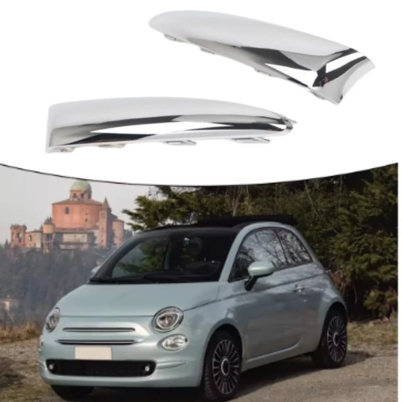 735642306 735642307 1PCS Car Front Bumper Upper Grill Moulding Trim For FIAT 500 (312) LOUNGE 2016 2017 2018 2019 2020