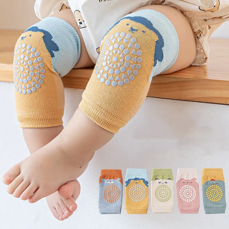 Cartoon Baby Knee Pads Anti Slip Mesh Cushion Crawling Protector Cotton Kids Kneecaps Children For Grils Boys Leg Warmers 0-3Y