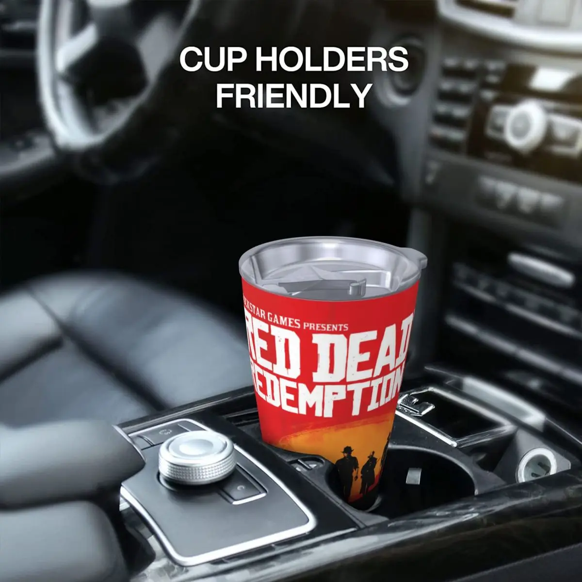 Red Dead Redemption 2 RDR2 bicchiere isolato con cannucce US West cowboy Vacuum Coffee Mugs Office Home Thermos Bottle Cups, 20oz