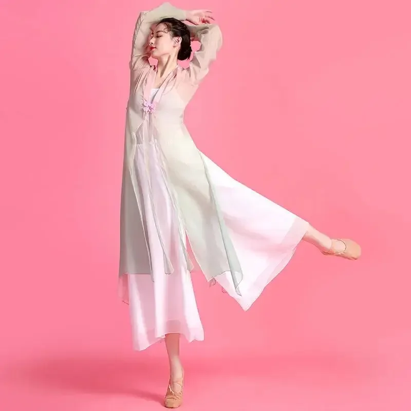 Abiti per la pratica della danza classica Abiti lunghi per donne adulte eleganti in stile antico Abiti da ballo in garza