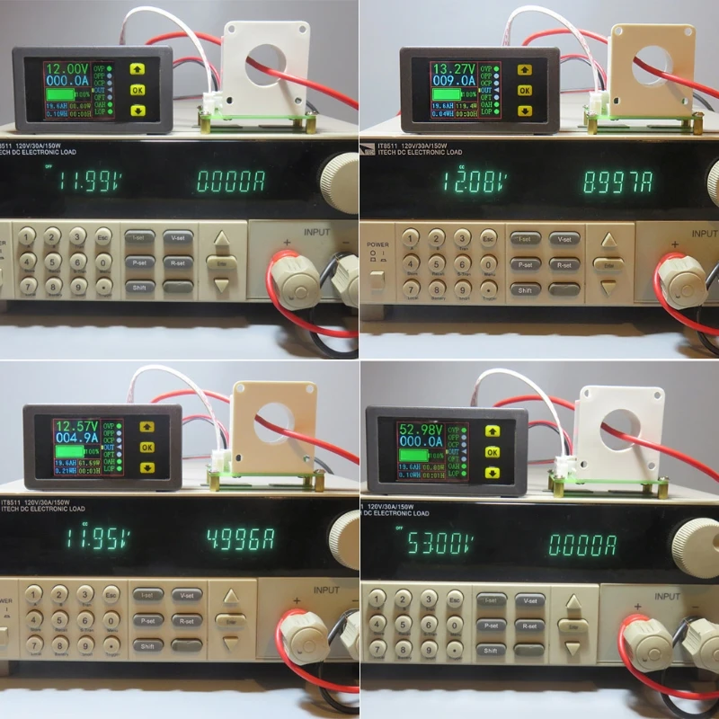 0 TO 500A Hall Coulomb Meter Multimeter LCD DC Bidirectional Voltage Current power Capacity Battery Monitor Charge Discharge