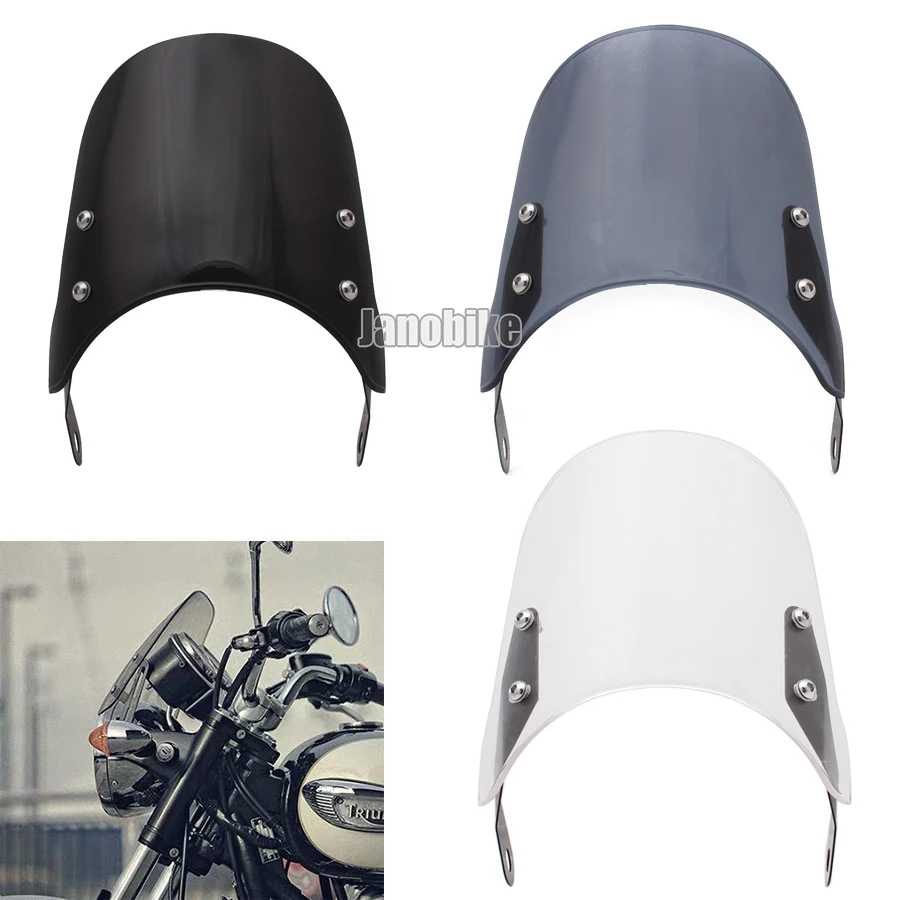 

Windscreens Pare-brise For Triumph Bonneville T 100/120 T100 T120 2001-2017 2015 2016 17 Wind Deflectors Windshield Windscreen