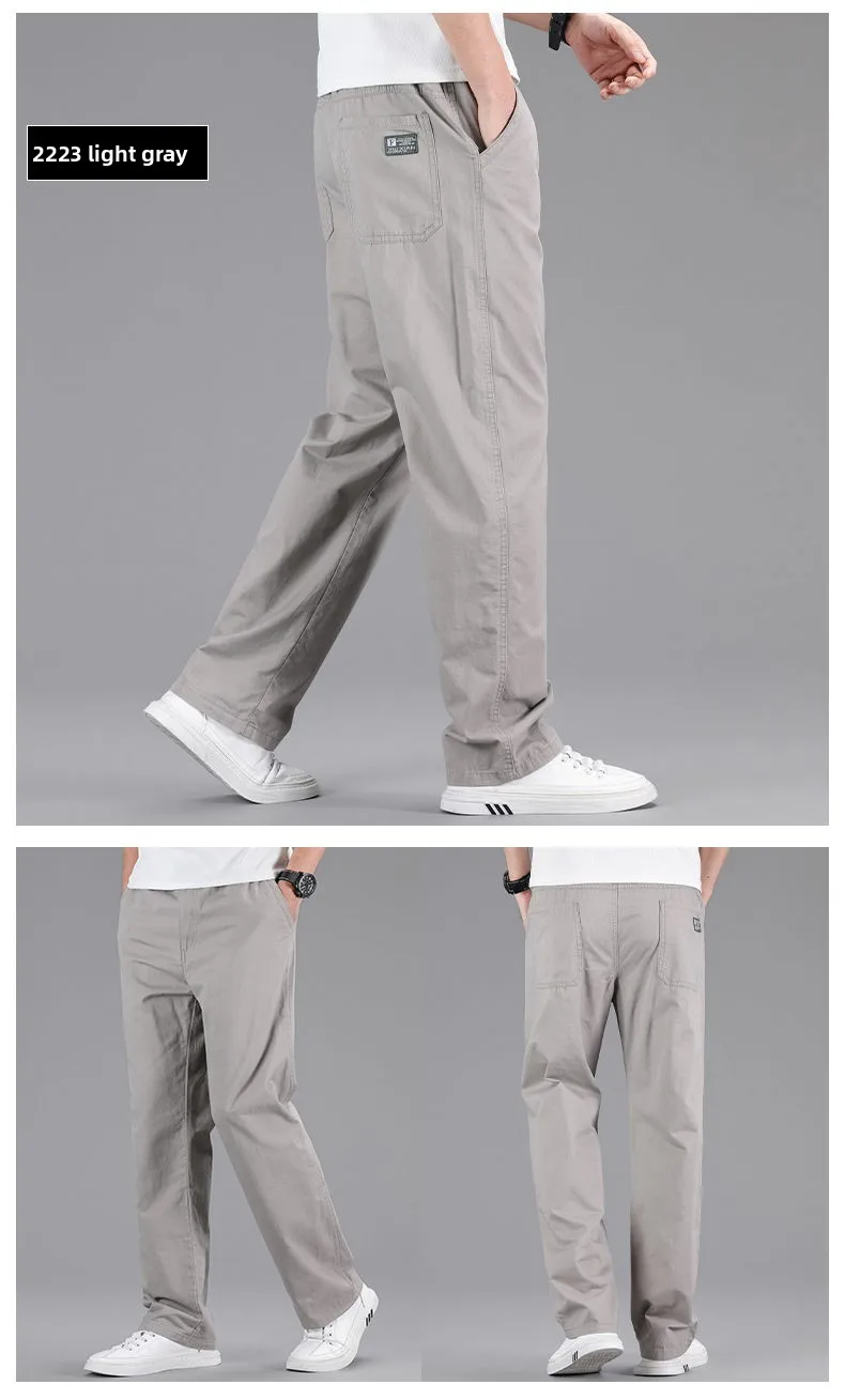 100 % Baumwolle, Outdoor, Arbeitshose, modisch, für Herren, für Reisen, zum Radfahren, für Sport, locker geschnitten, gerade Passform, Freizeithose – Detail 10