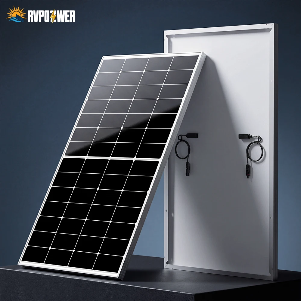 RVPOZWER 300W Solar Panels N-Type Monocrystalline 25% High Efficiency for RV Home Rooftop Off Grid Systems Trailer Boat Use