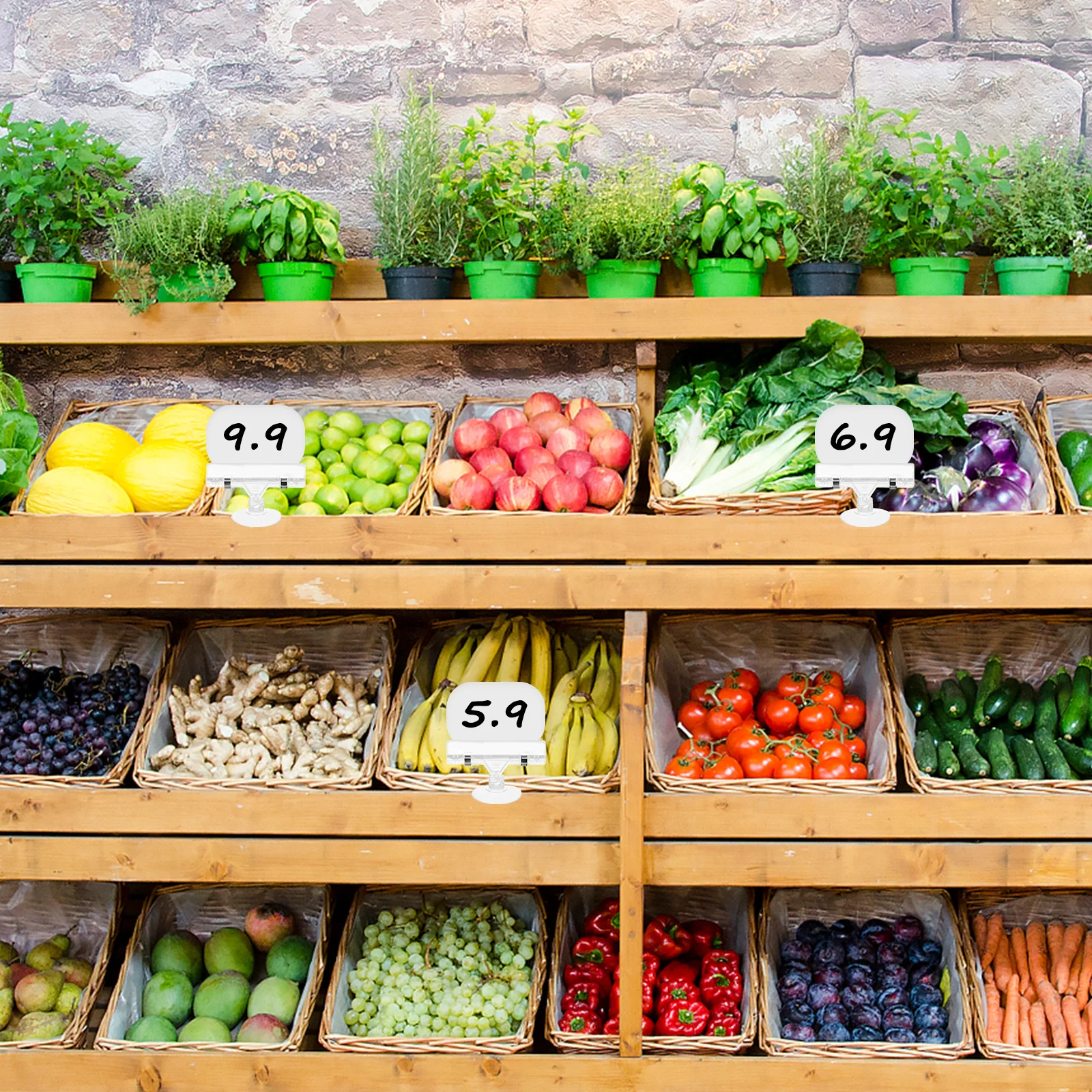 

5Pcs Advertising Clips High Grade Plastic Price Tag Holders for Business Exhibition Restaurant Shop Desktop Display Stand