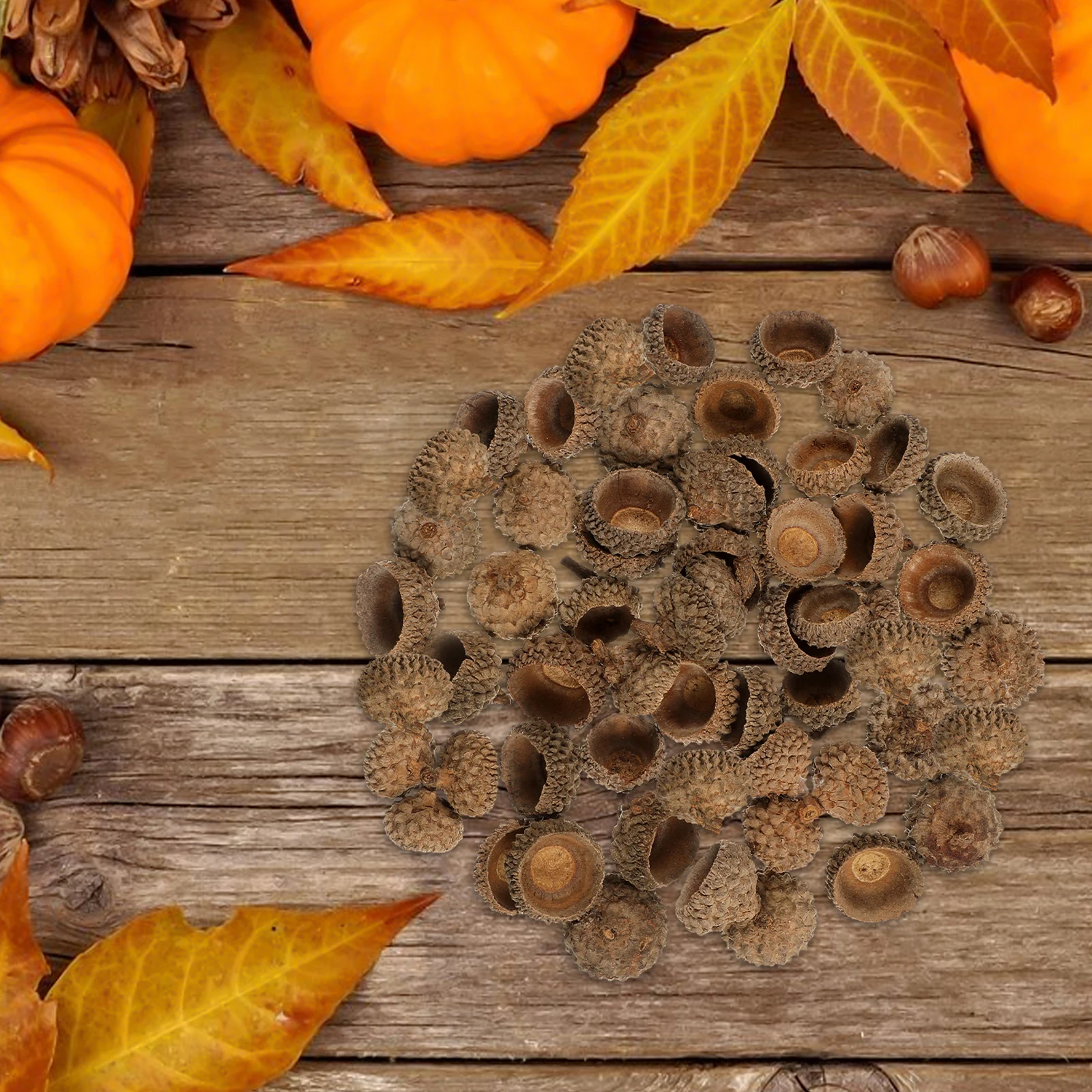 

150Pcs Natural Dried Acorn Caps 1-2.5cm Mini Artificial Acorn Cap Craft Supplies for Autumn Decoration Rustic Home Decor