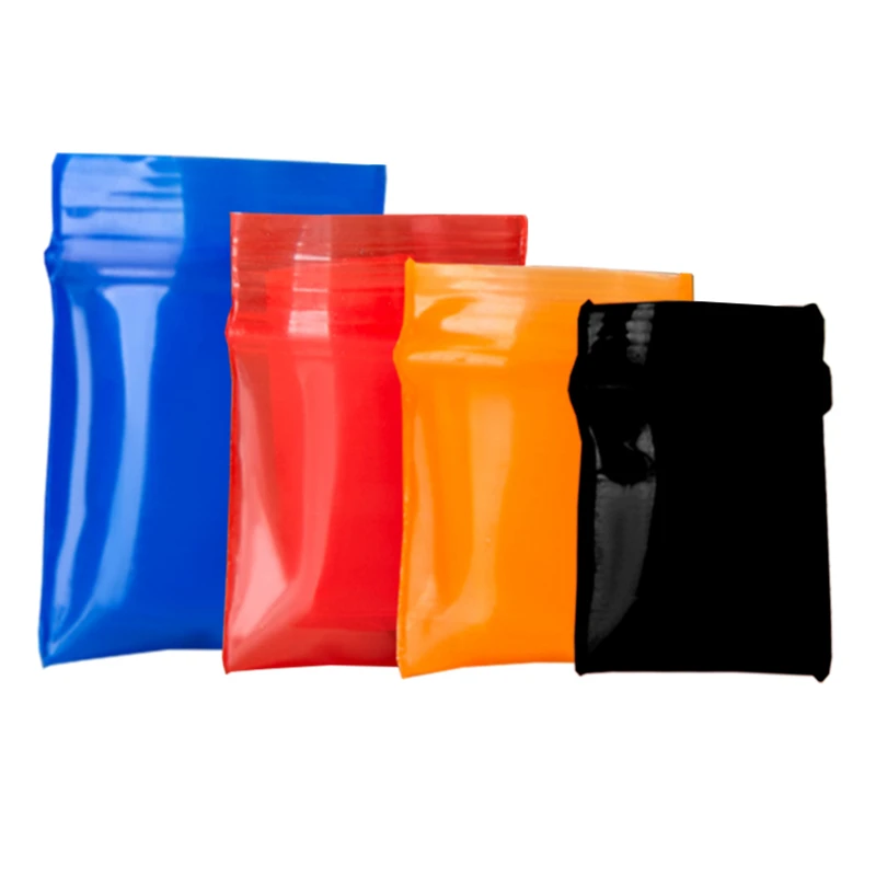 200pcs Reclosable Mini Plastic Zip Lock Package Bags Jewelry Gift Herb Small PE Packaging Storage Bag Flat Pouches