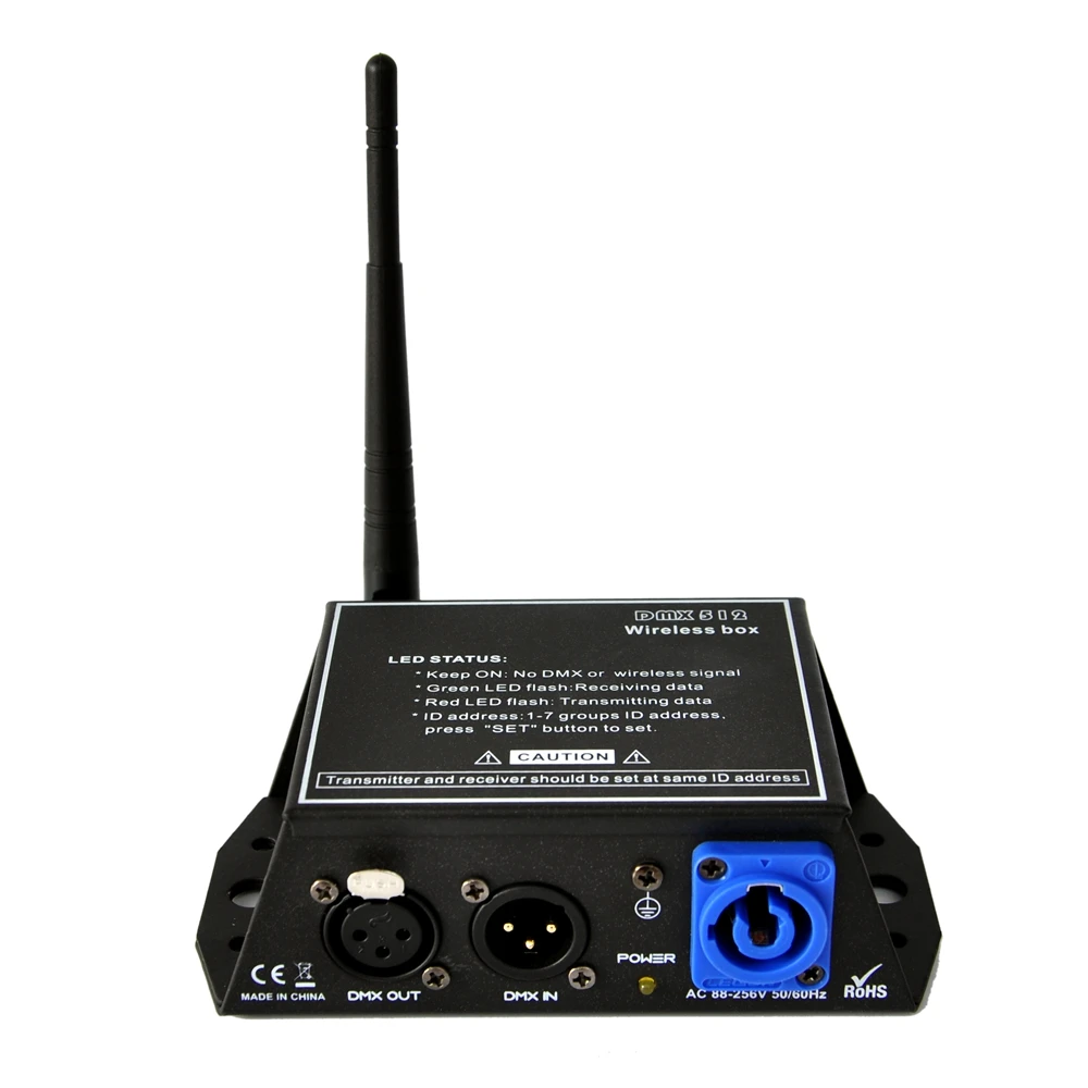 TIPTOP DMX512 2.4G Wireless Transmitter Receiver Power Con Blue Socket IP DMX Address Stage Lighting Controller