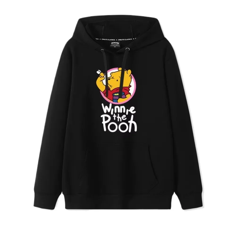 Cartoon Winnie The Pooh Modische und einfache lockere und bequeme Kapuzenpullover für Damen, multifunktionale Paar-Sweatshirt-Jacke