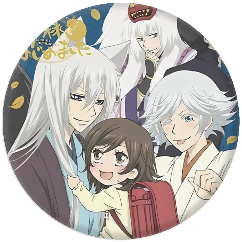 58mm Anime Kamisama Kiss Round Pins Handmade Brooch For Clothes Backpack Decoration Cartoon Badge Jewelry Accessories Fans Gift