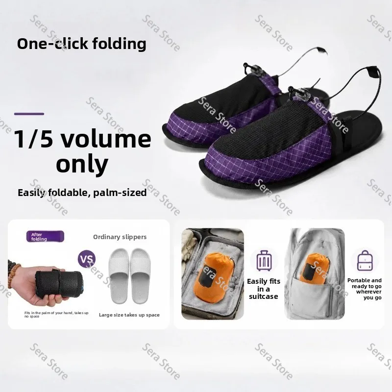 Ultra Light Foldable Non Slip Sandals for Outdoor Camping Beach Hotel Travel Portable Slippers