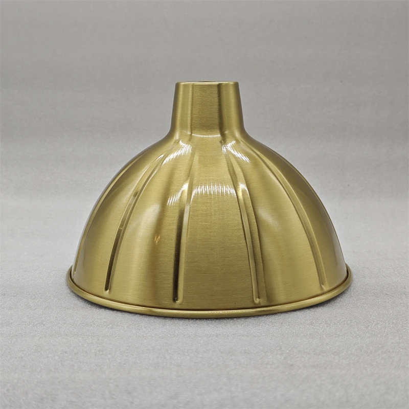 180mm Solid Brass Lamp Shade Vintage Embossed Metal Light Cover Replacement Lampshade for Pendant Lamp Table Lamp