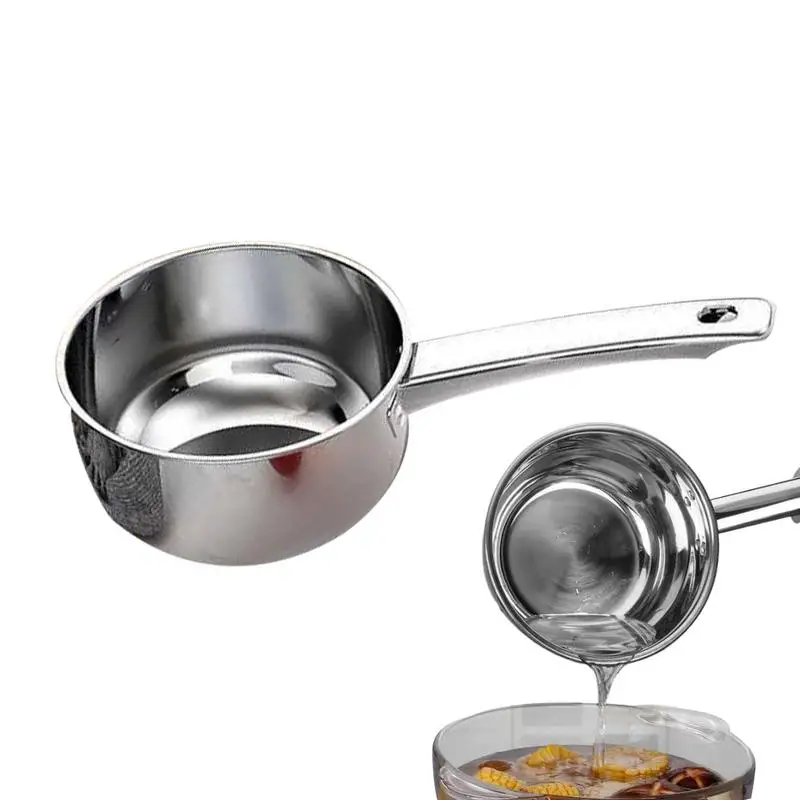 Stainless Steel Ladle Food Grade Thickened Ladle Household Kitchen Water Bleaching Ladle Short Handle Ladle Water Scoop