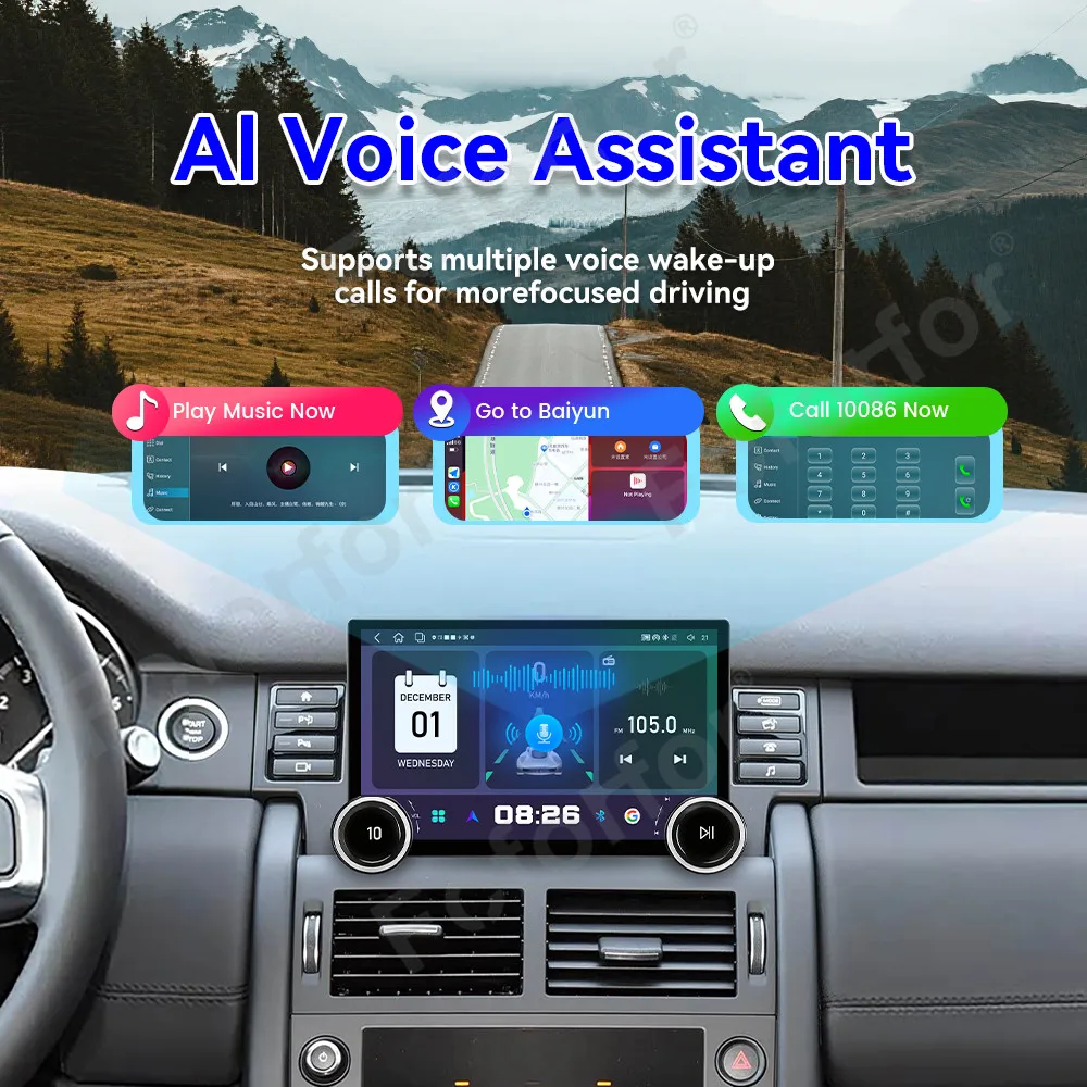Sleek Design 11.5 Inch Android 15 Full HD Ultra Large Touch Screen GPS Car Stereo For Land Rover Discovery Sport 2016-2019