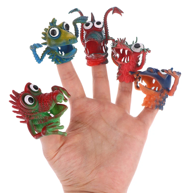 

Hot selling PVC Monster Finger Puppets Kids Funny Monster Toys Party Favors Puppets Toys