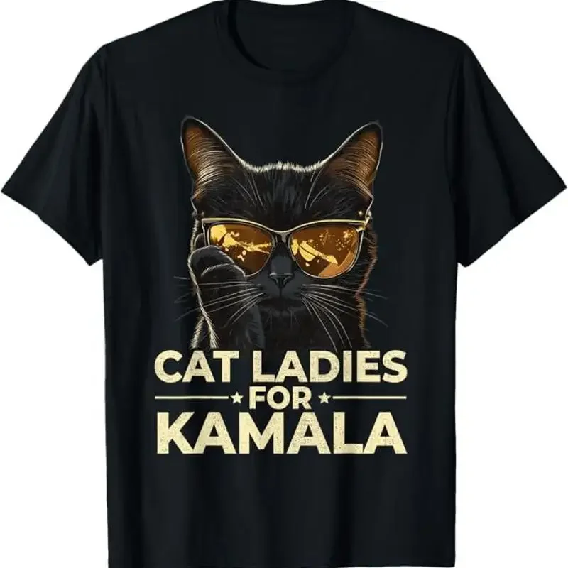 Cat Ladies For Kamala Funny 2024 President Harris T Shirt