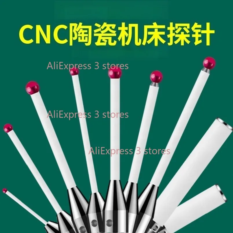 

CNC Touch Probe Stylus 4mm Diameter Ru By Ball Stem Ceramic Rod M4 Detection Equipment