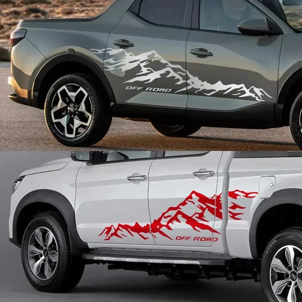 

Car Mountain Off Road Sticker Pickup Truck Vinyl Decal For Ford Ranger Dodge Toyota Hilux Isuzu Dmax GWM Cannon Mitsubishi Auto