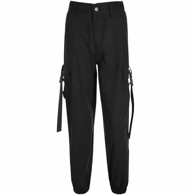 Low Waist Reflective Korean Sle Women's Casual Pants with kets Harlan Pants Cotton Blend Slim Fit Seven Quarter Length