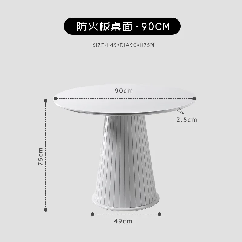 simple restaurant dining table rock slab eating round small apartment Internet celebrity round table
