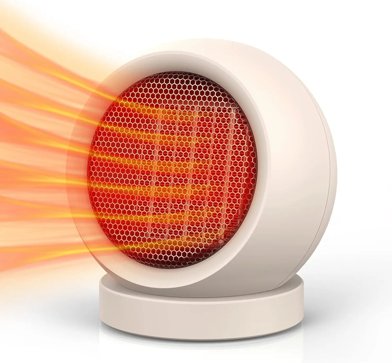 

Портативный керамический обогреватель 600 Вт, быстрый нагрев для дома, офиса, использования на рабочем столе, светло-коричневый