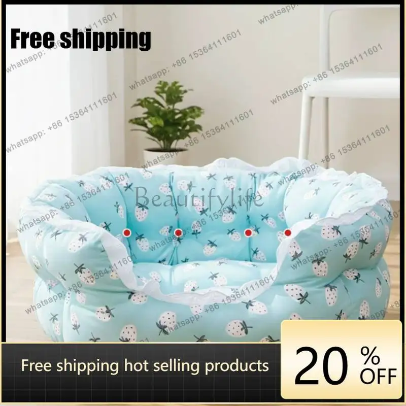 PJ  Cotton Quality Round Dog Kennel Durable Cute Designer Indoors Dog Supplies