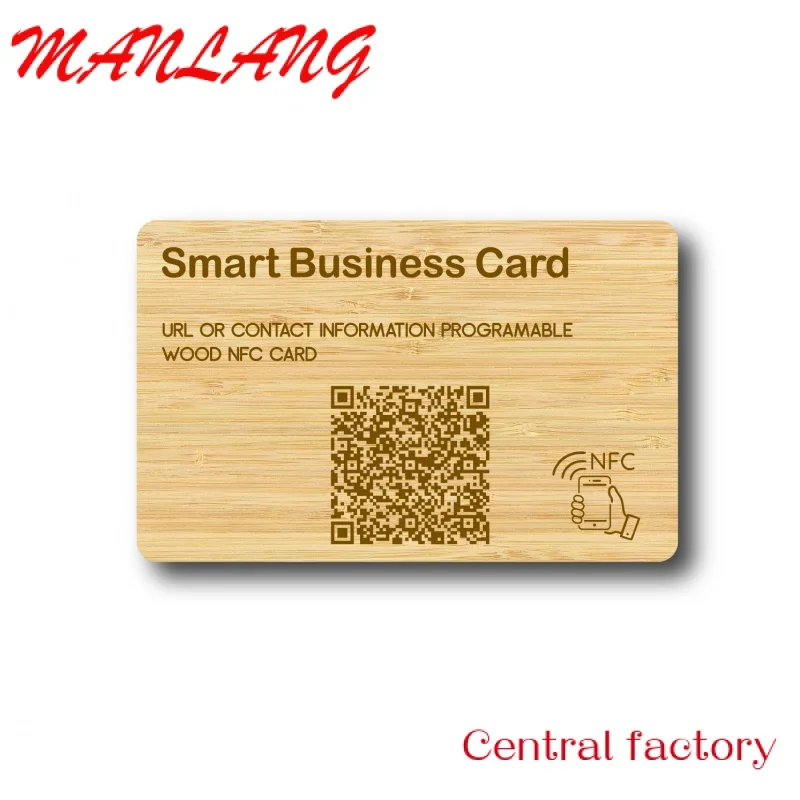 Custom  13.56hz Passive N Custoized Laser Engraving ood Busins Card N  Card Blank Hotel Accs Control Card