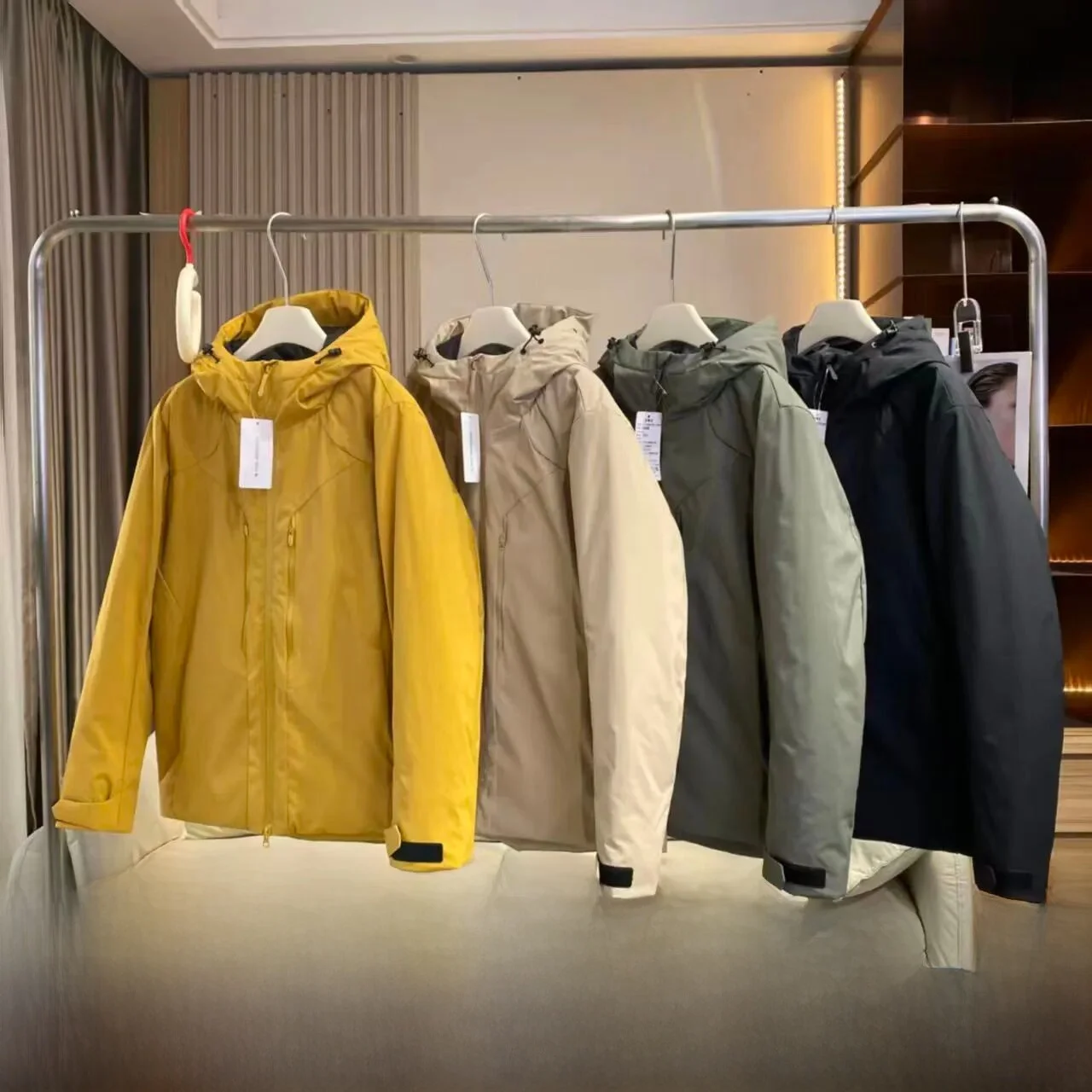 

Легкое уличное хлопковое длинное пальто с капюшоном, повседневное теплое ветрозащитное водонепроницаемое молодежное пальто из полиэфирного волокна