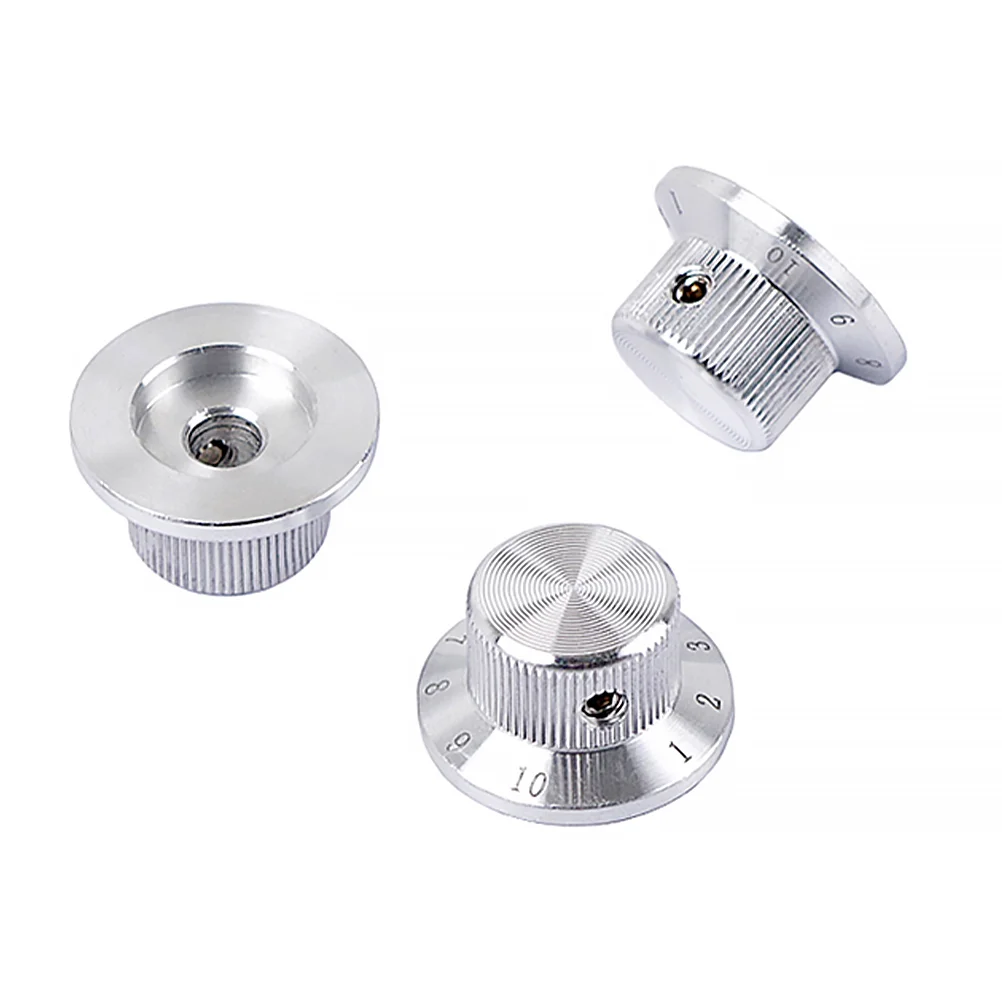 

3 Pcs Knob Guitar Metal Control Volume for Bass Parts Round Accessories Tone Guitars