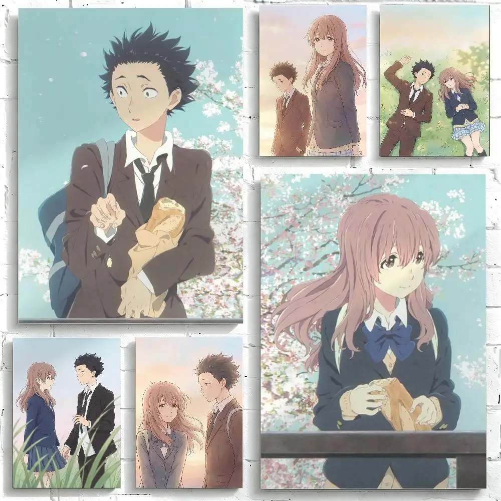 Anime A Silent Voice Poster High Quality Dorm Living Room Aesthetic Wall Decoration Painting Stickers Gift