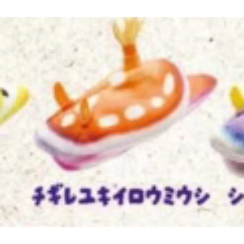 Original IKIMON Gashapon Plush Sea Slugs Marine Organism Qversion Animal Action Figure Model Toys Gifts Collection Ornament