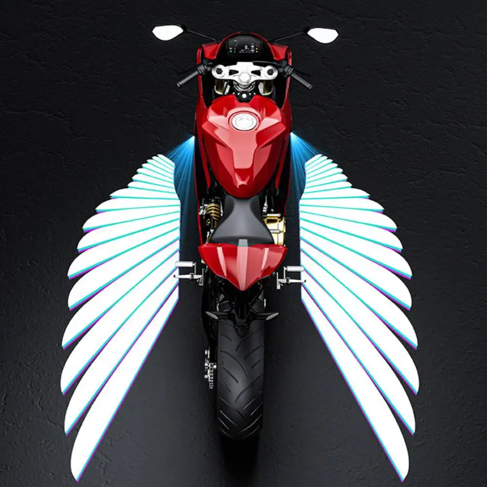 

2PCS Motorcycle Angel wings LED projection light electric car street modification welcome decoration anti-collision laser light