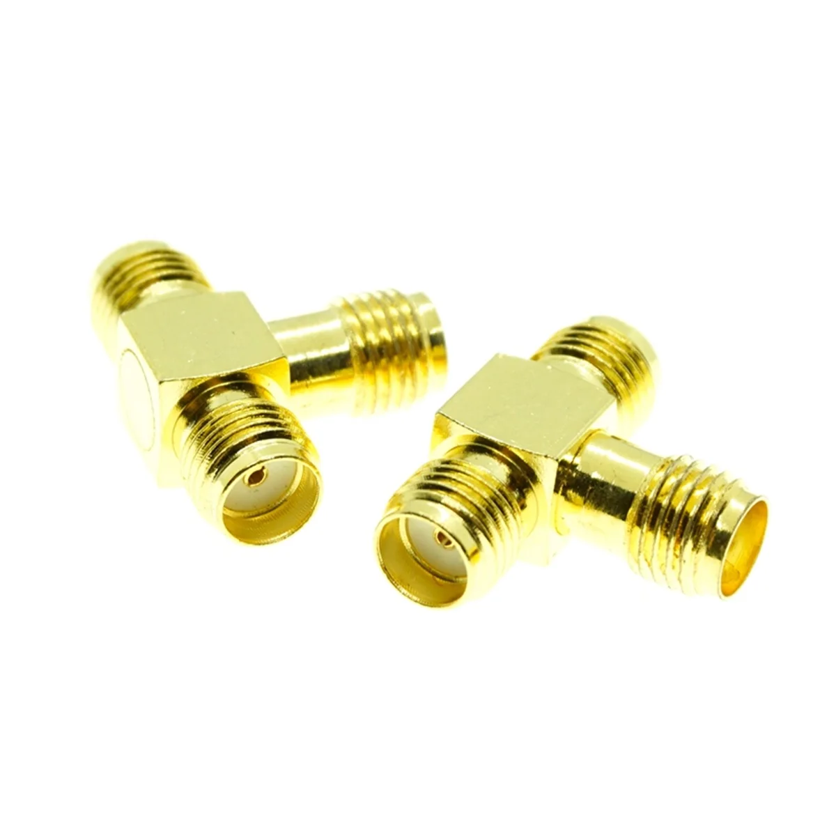 

SMA female plug to Two SMA female T riple T Connector Mount Connector RF Coaxial Adapter