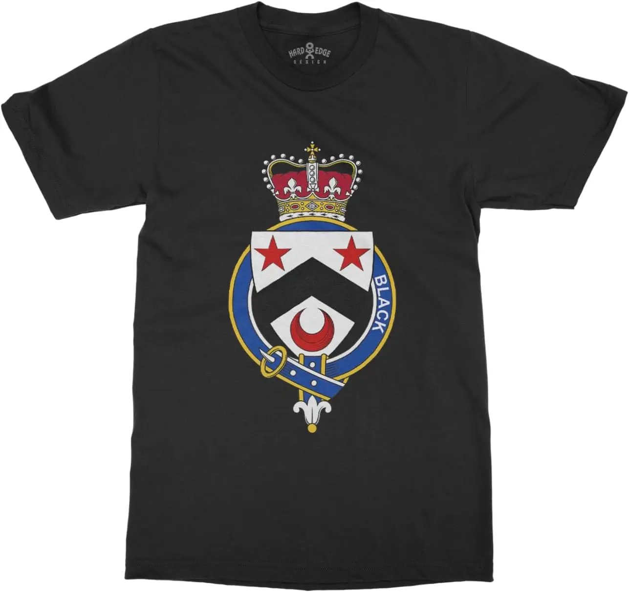 Men's Scottish Garter Family Black T-Shirt