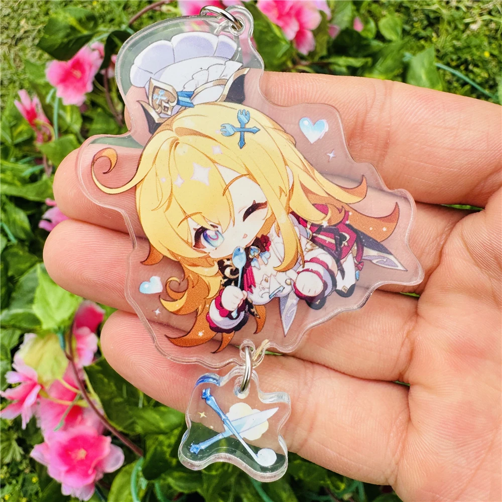 Jeu Genshin Impact Varesa Escoffier Ifa Cosplay accessoires acrylique porte-clés Badge porte-clés pendentif dessin animé accessoire cadeau de noël