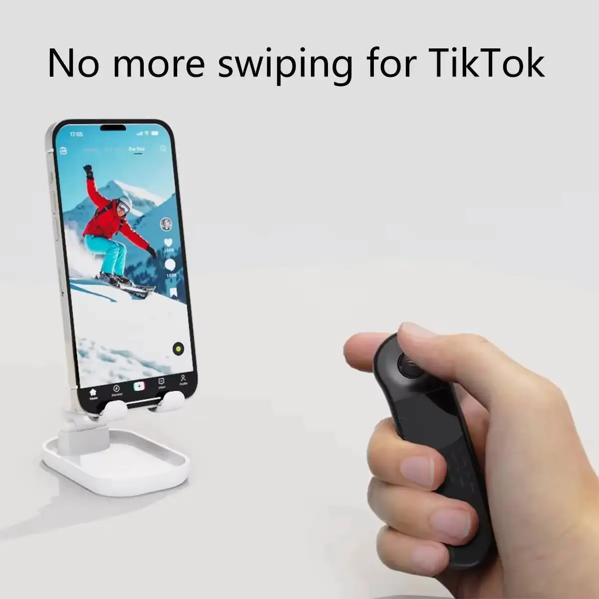 Remote Control Wireless Bluetooth Dual-mode Mouse Web page scrolling TikTok browsing Air Laser Mice For PC Tablet Phone Gifts