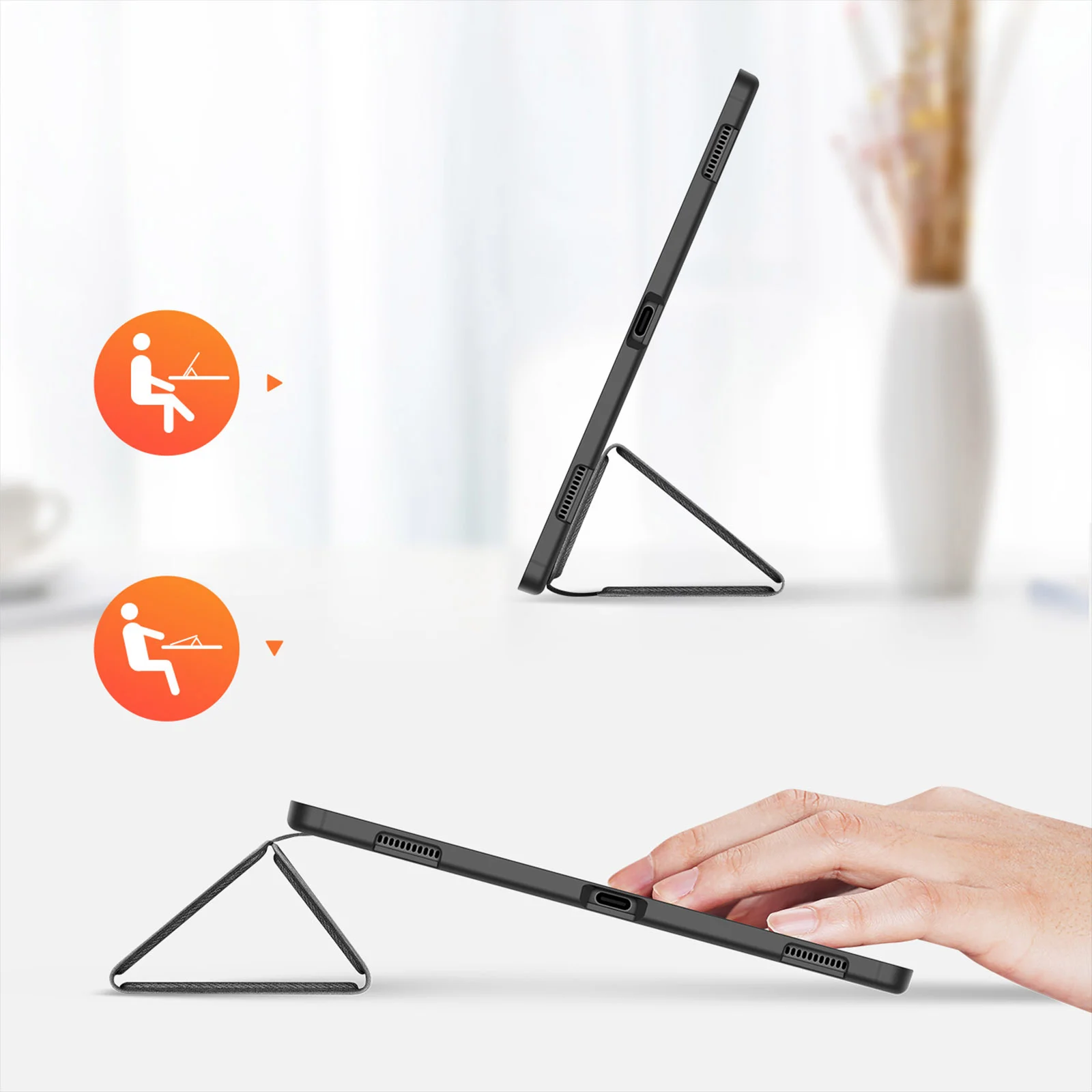 DUX DUCIS-Capa Protetora para Tablet, Woven Design, Shockproof, Pen Slot, Trifold Stand, Proteja Capa para Samsung Galaxy Tab S8, Ultra