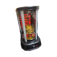 220V AC Electric Infrared Bbq Barbecue Machine Free Standing Self Rotating Bbq Grill Turkey Roaster Smokeless Roasting Oven
