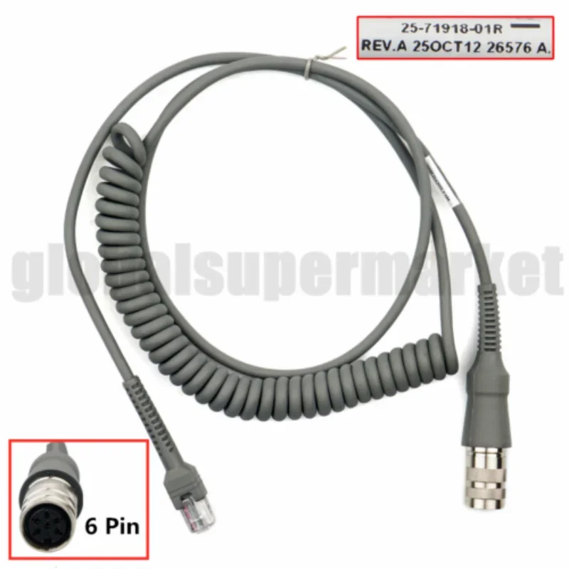 

VC5090 to LS3408 DS3508 USB SCANNER CABLE 25-71918-01R / CBL-71918-11R （6 Pin）