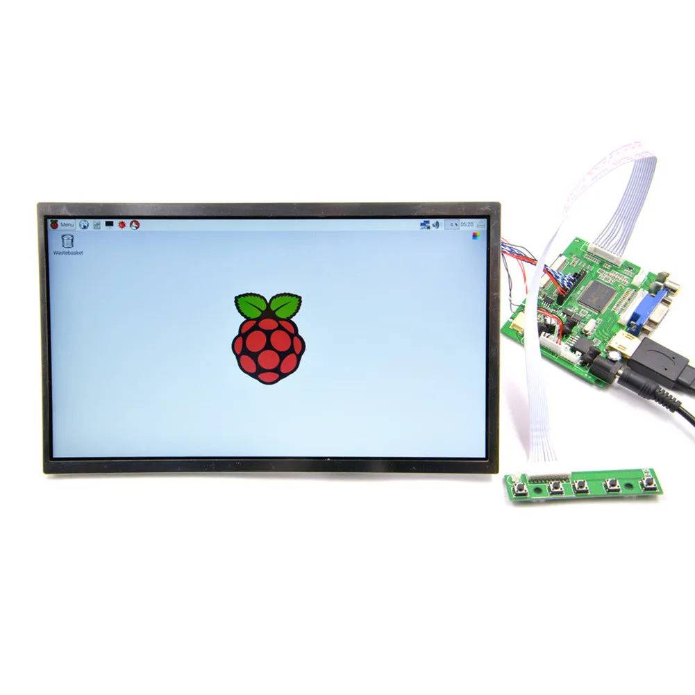 

10,1 дюймовый 1366*768 ЖК-экран дисплей TFT монитор для Raspberry Pi 4B/ 3 / 2 Модель B