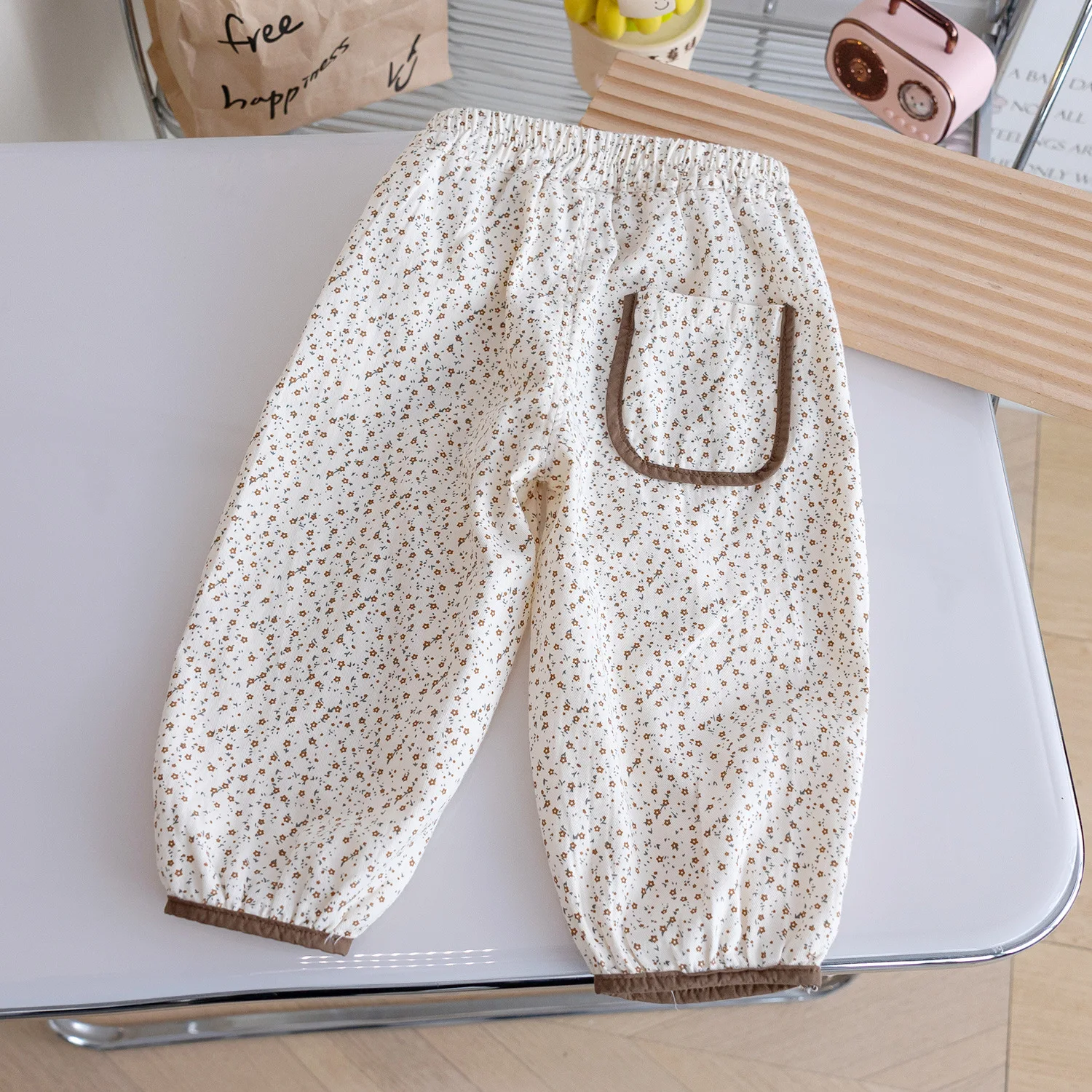 Girl Flower Pants 2026 Spring and Autumn New Casual Versatile Pants for Baby Girls Korean Lantern Pants Trendy