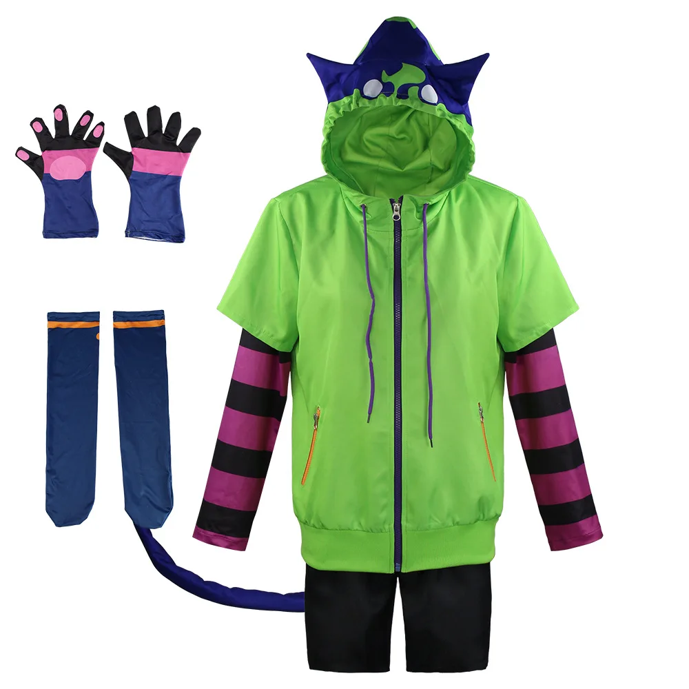 

Anime Chinen Miya Cosplay Costume SK8 The Infinity Cosplay Uniform Sport Outfit Hoodie Tail Gloves Wig Halloween Party Cos