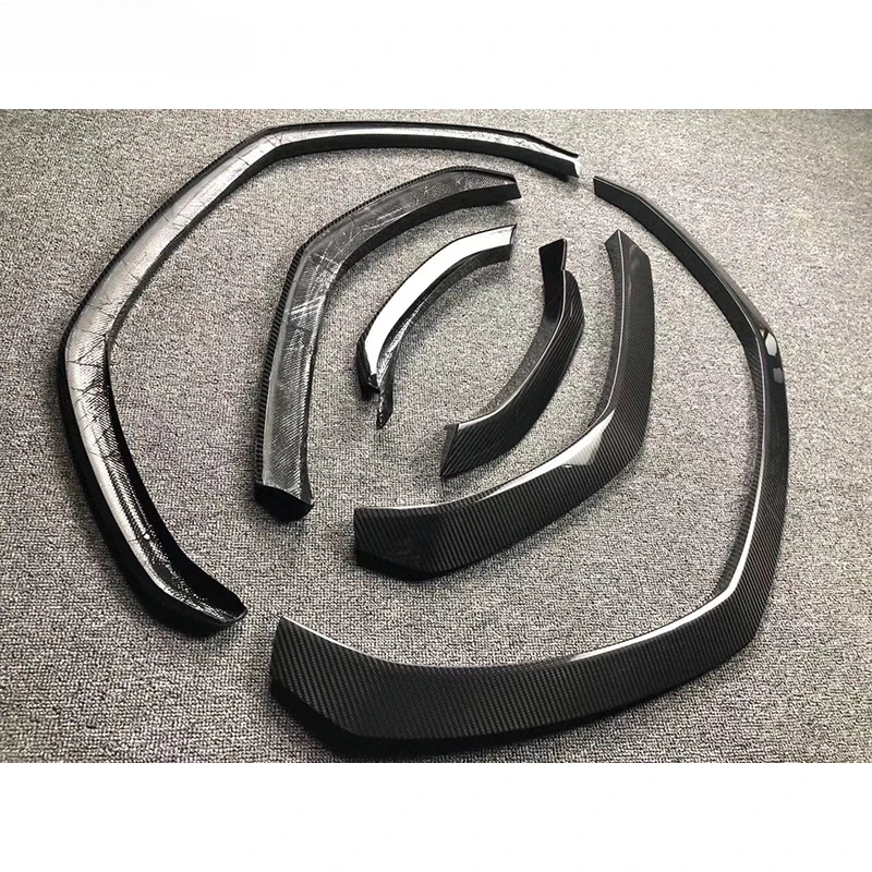 Dry Carbon Fiber Wheel Eyebrow Protector Wide Wheel Arch Flares Anti Scratch Auto Exterior Mod Trim