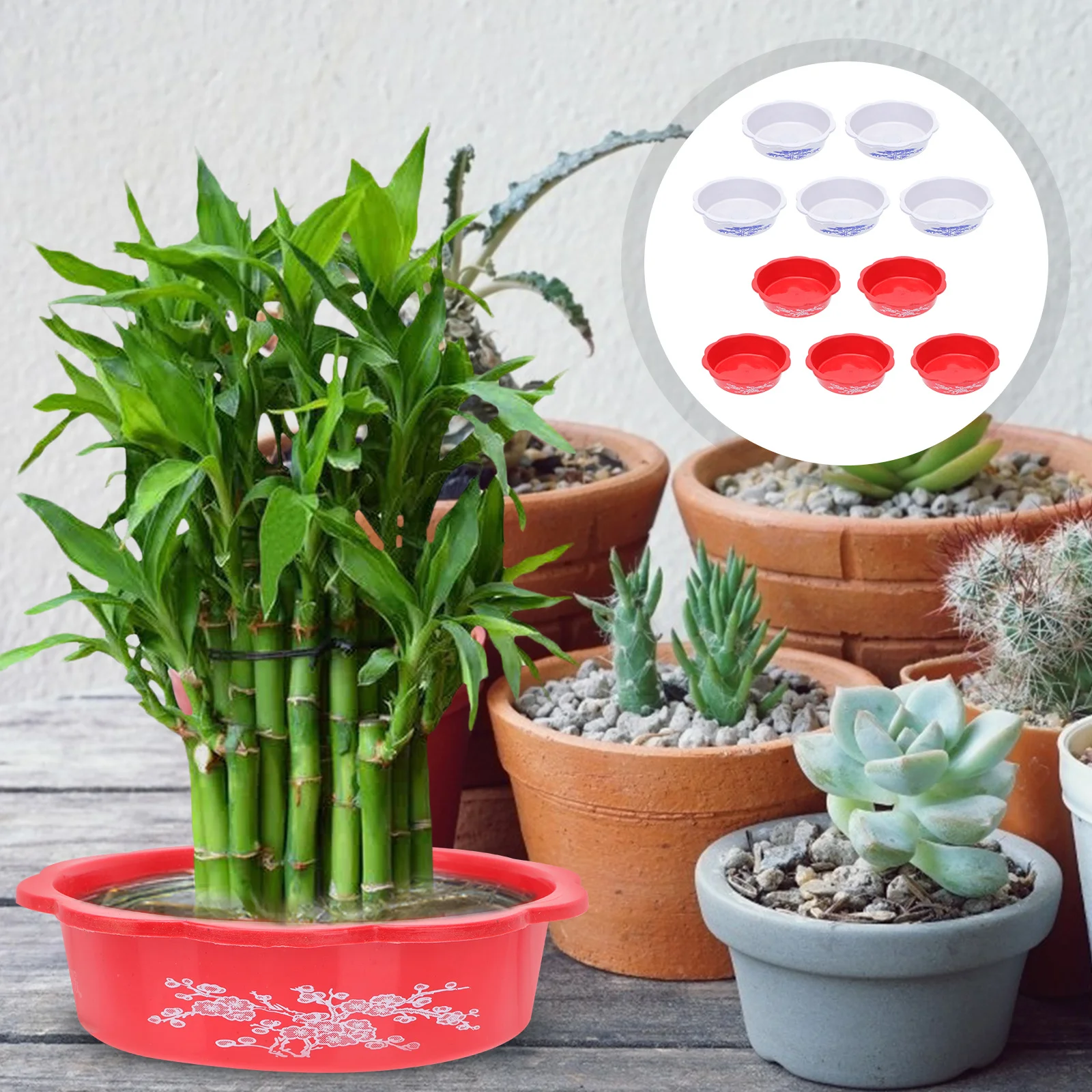 

10Pcs Hydroponic Water Lily Pot Durable Plastic Flowerpot Home Garden Daffodil Decorative Planting Container Supplies