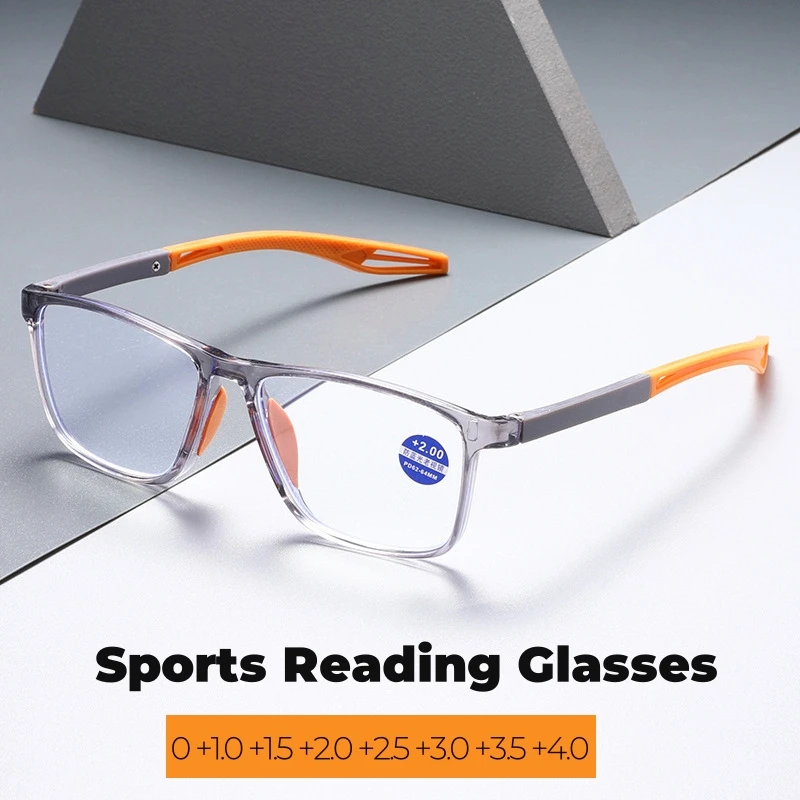 

Vintage Blue Light Blocking Reading Glasses Ultralight TR90 Frame Presbyopia Eyeglasses Farsight Eyewear Diopter +1.0 To +4.0