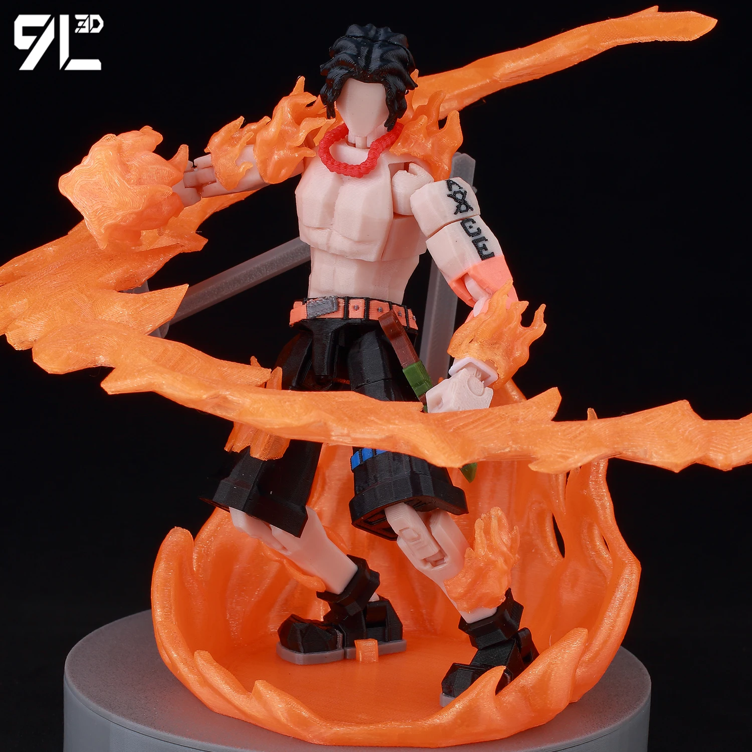 9L 3Dプリント ワンピース ギア5 ルフィ ラバーハンドフィギュア